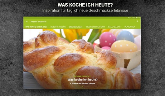 Kochbar-App in neuem Design auf dem Tablet