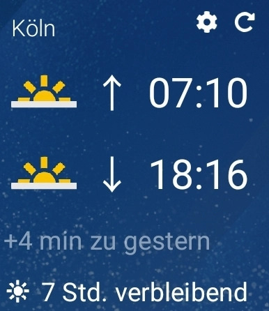 Widget 1x1 Sunhours Preview