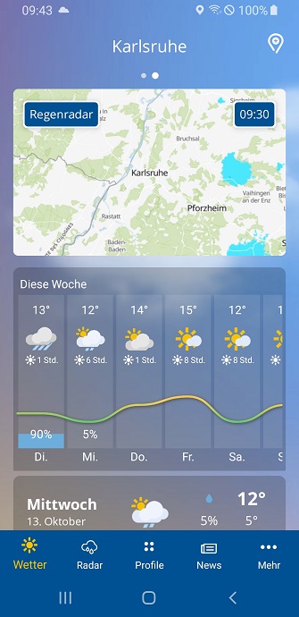 Wetter.de jetzt mit verbesserten Funktionen